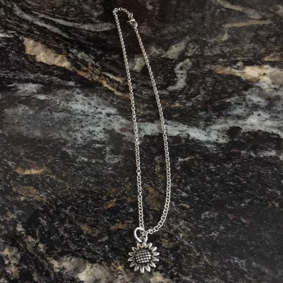 Sunflower Silver Necklace - Picture 2 of 3